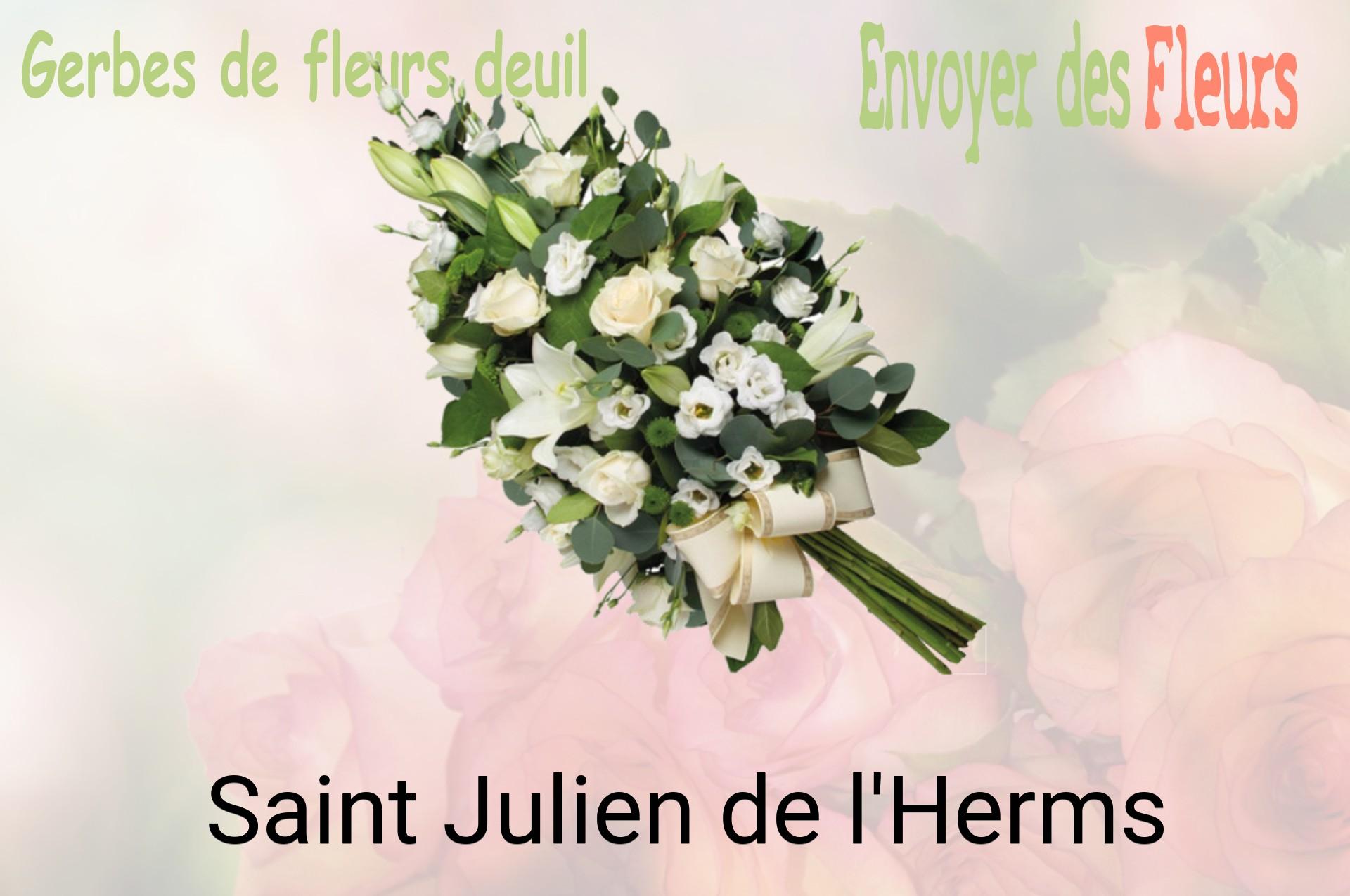 Gerbe de fleurs de deuil livrée à Saint-Julien-de-l'Herms
